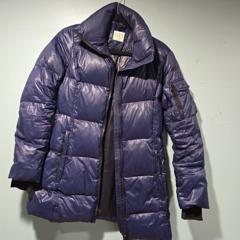 S13 New York Navy Down Puffer Apres Ski Winter Jacket Size Xs